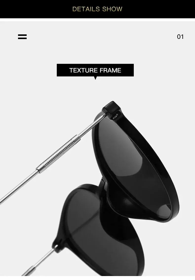 New korean fashion vintage round sunglasses for women - Jungle Line