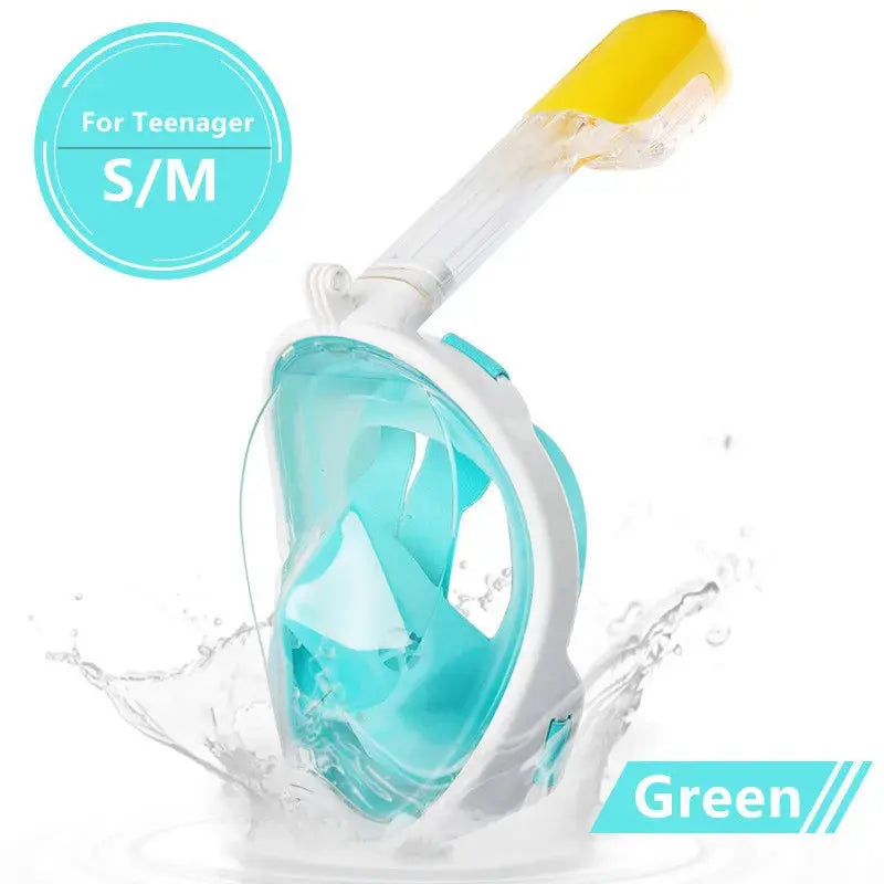 Underwater Scuba Anti Fog Full Face Diving Mask Snorkeling Jungle Line