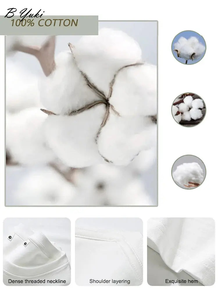 Blessyuki Summer Plus Size Cotton T-shirts Women 2023 Soft O-neck Letter Printed Tees Casual Short Sleeve All-match Female Tops - Jungle Line