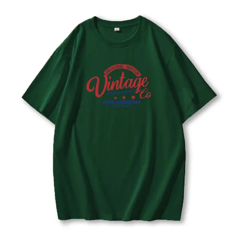 Blessyuki Summer Plus Size Cotton T-shirts Women 2023 Soft O-neck Letter Printed Tees Casual Short Sleeve All-match Female Tops - Jungle Line