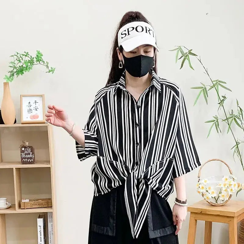 Summer Mid-sleeved Bat Shirt Leopard Print Shirt Middle-aged Mother Jungle Line