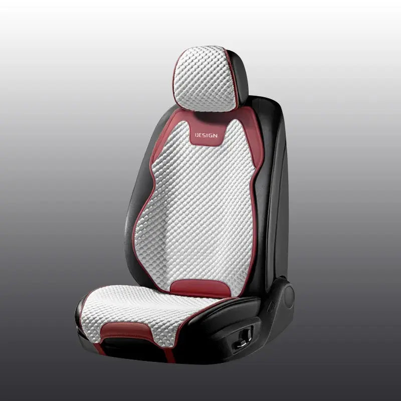 Blue Ice Silk Car Seat Cushion by Jungle Line, ventilated and durable for comfortable driving.