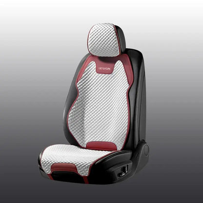 Blue Ice Silk Car Seat Cushion by Jungle Line, ventilated and durable for comfortable driving.