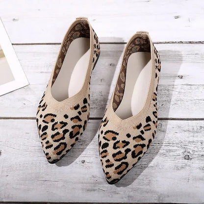 Elegant Houndstooth Knitted Ballet Flats Woman - Jungle Line