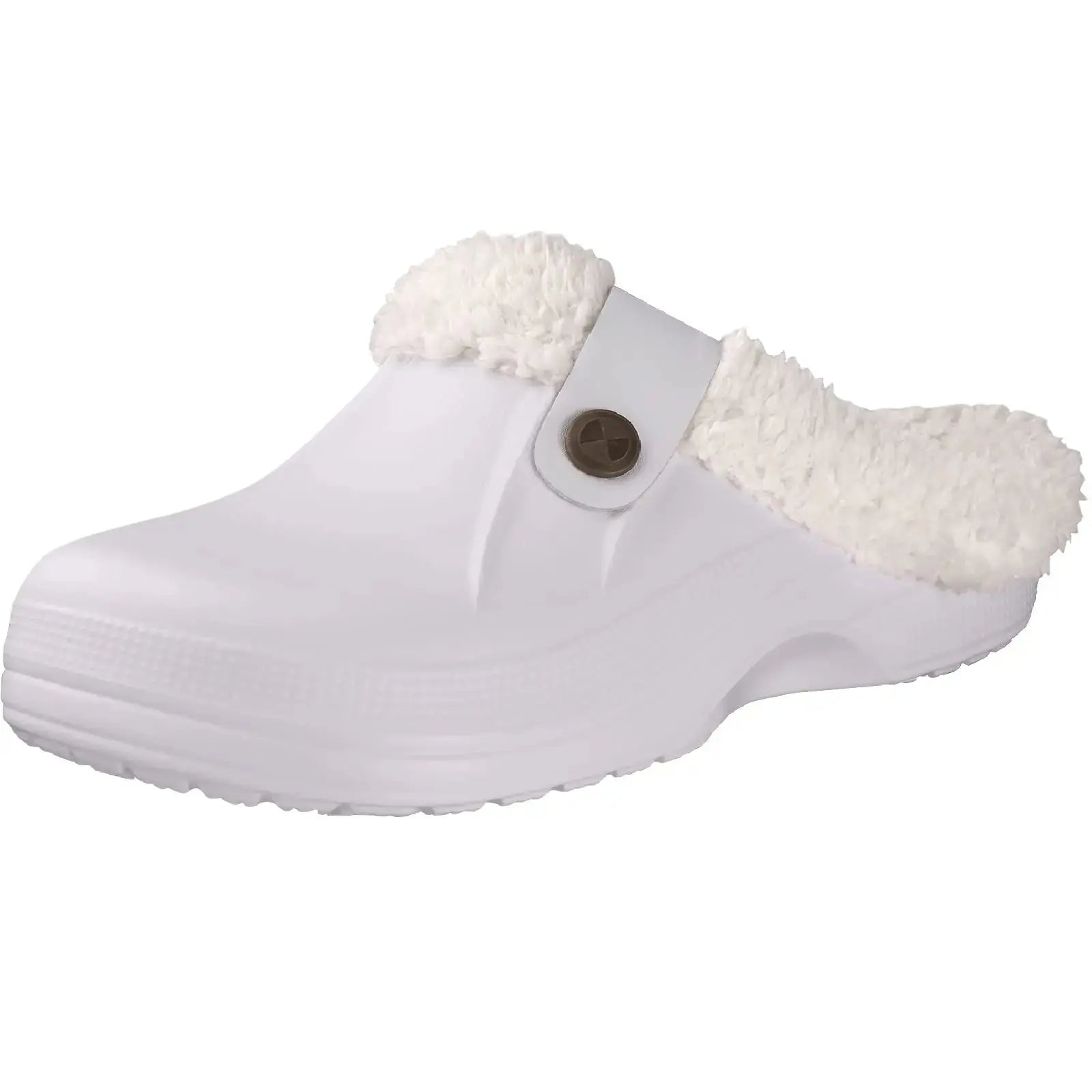 Brown Jungle Line men's casual garden shoes with warm, fluffy lining and slip-on design for indoor and outdoor comfort.