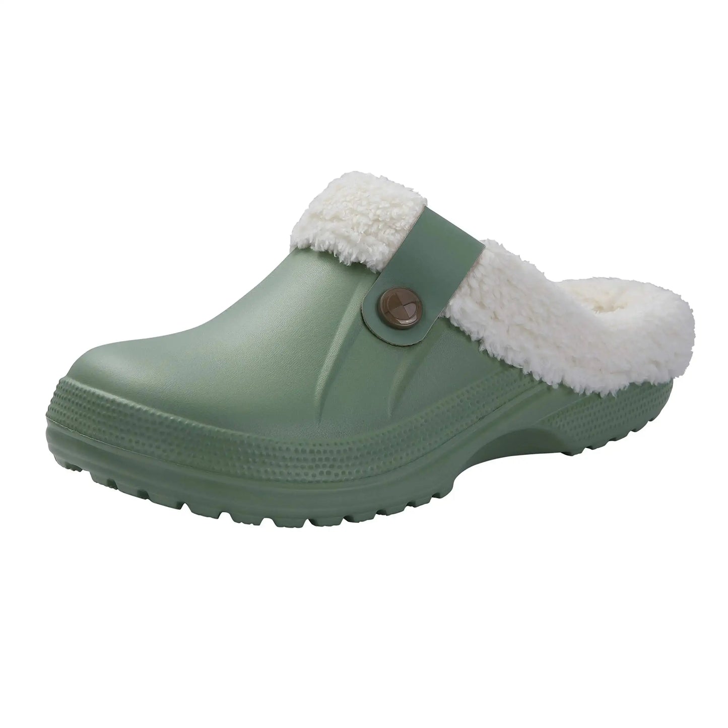 Brown Jungle Line men's casual garden shoes with warm, fluffy interior, ideal for indoor and outdoor comfort.
