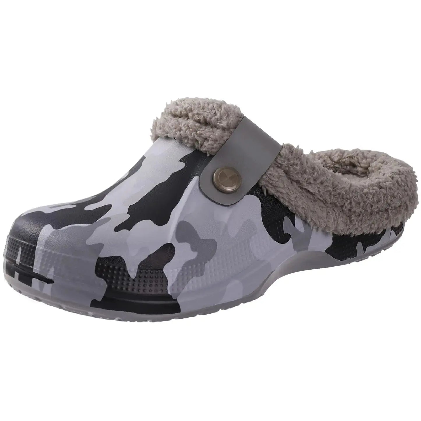 Casual  Garden Shoes Warm Fluffy Men Slippers Jungle Line