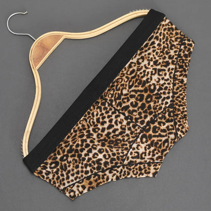 Sous-vêtements homme Jungle Line en maillot de bain à motif léopard, slip U convex, taille basse, lingerie sexy et confortable