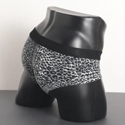 Sous-vêtements pour hommes Jungle Line, caleçons briefs en léopard sexy avec poche U, taille basse, lingerie et maillots de bain.