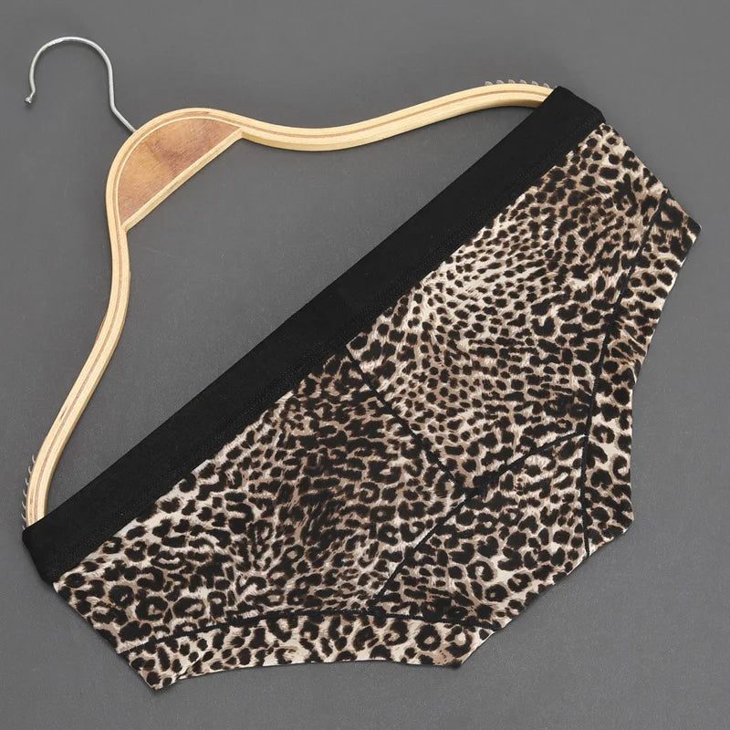 Boxers homme Jungle Line à imprimé léopard sexy, coupe U convexe, taille basse, sous-vêtements et maillot de bain pour homme.