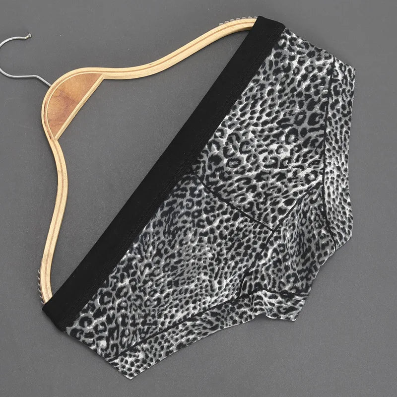 Caleçon homme Jungle Line à imprimé léopard sexy, coupe U, taille basse, sous-vêtements et maillot de bain pour adulte.