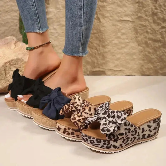 Women Wedge Slippers 2025 Leisure Large Size Shoes - Jungle Line