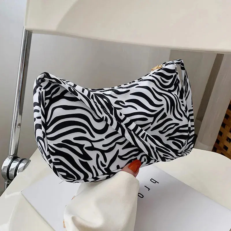 Animal Pattern Print Nylon Shoulder Bag Casual Women - Jungle Line