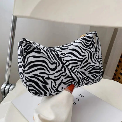 Animal Pattern Print Nylon Shoulder Bag Casual Women - Jungle Line