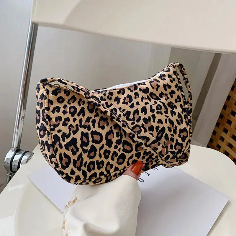 Animal Pattern Print Nylon Shoulder Bag Casual Women - Jungle Line