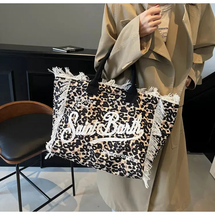 Fashion tote bag 2025 new women's bag personalized - Jungle Line