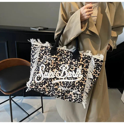 Fashion tote bag 2025 new women's bag personalized - Jungle Line
