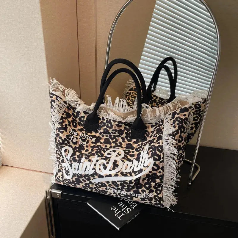 Fashion tote bag 2025 new women's bag personalized - Jungle Line