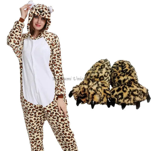 Unisex Leopard Kigurumi Unicorn   Women's Pajamas - Jungle Line