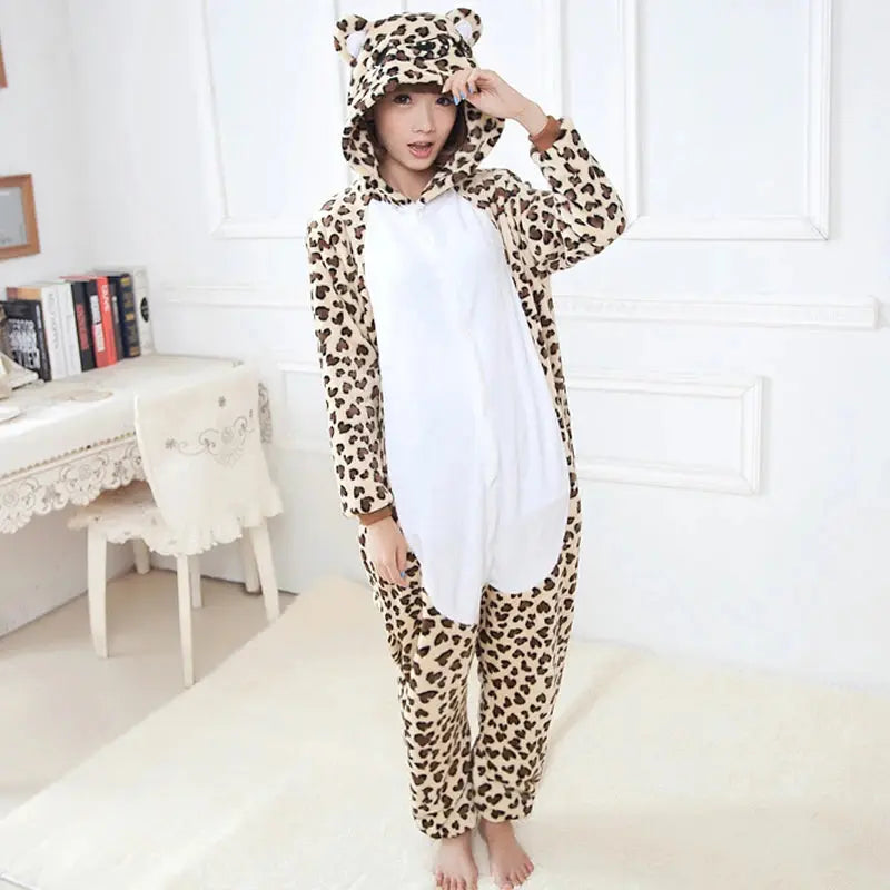 Unisex Leopard Kigurumi Unicorn   Women's Pajamas - Jungle Line