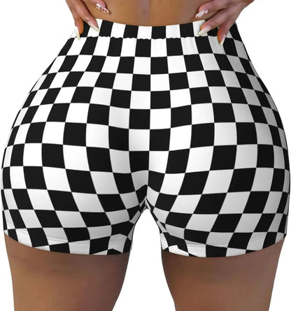 Leopard Women's High Waist Workout Shorts for Sports Athletic Running Hiking Biker Yoga Gym Shorts - Jungle Line