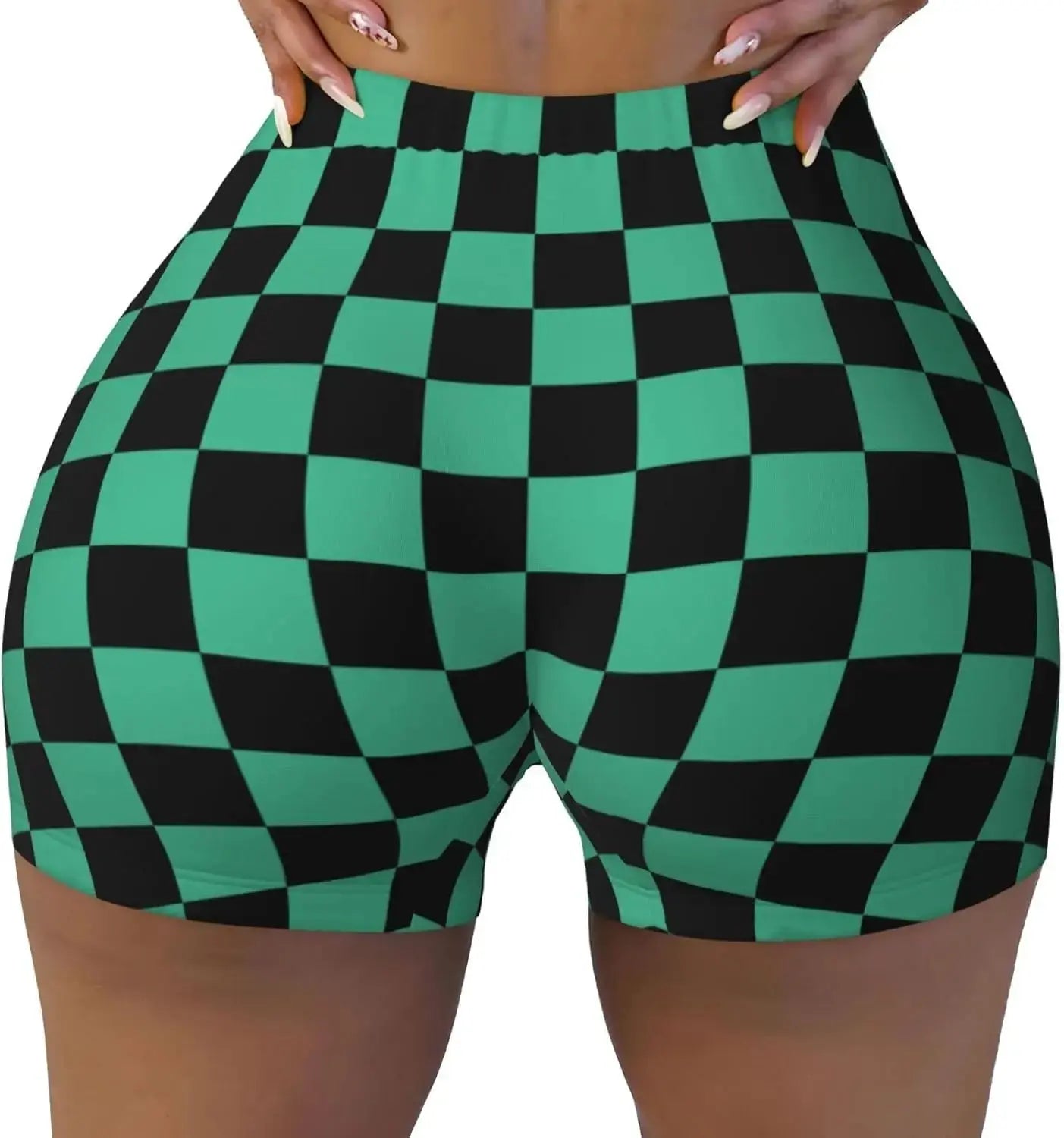 Leopard Women's High Waist Workout Shorts for Sports Athletic Running Hiking Biker Yoga Gym Shorts - Jungle Line