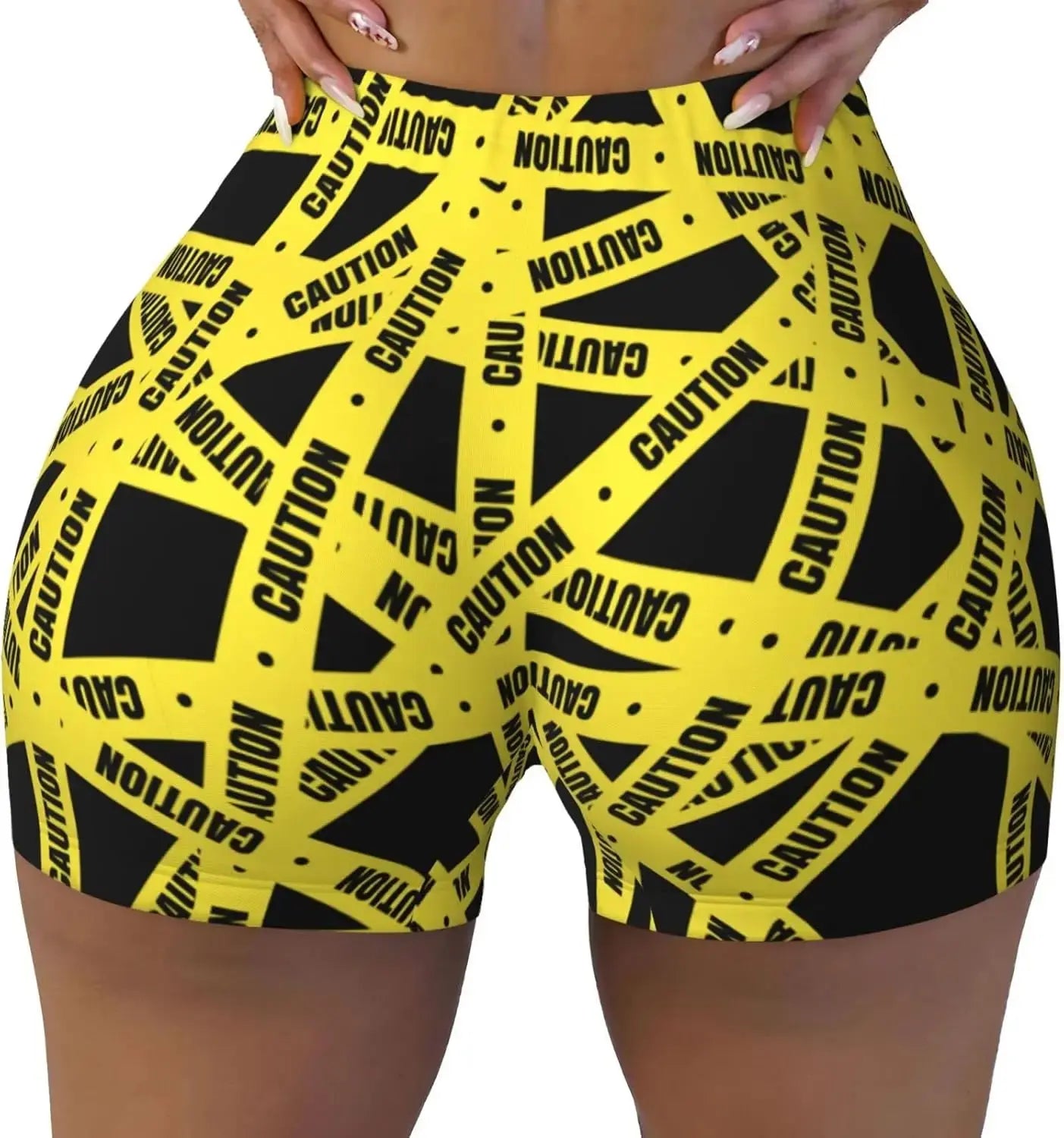 Leopard Women's High Waist Workout Shorts for Sports Athletic Running Hiking Biker Yoga Gym Shorts - Jungle Line