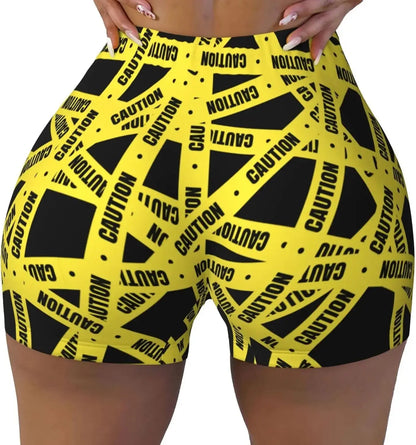 Leopard Women's High Waist Workout Shorts for Sports Athletic Running Hiking Biker Yoga Gym Shorts - Jungle Line