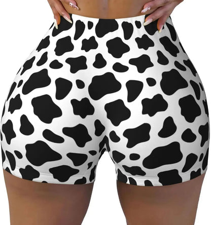 Leopard Women's High Waist Workout Shorts for Sports Athletic Running Hiking Biker Yoga Gym Shorts - Jungle Line