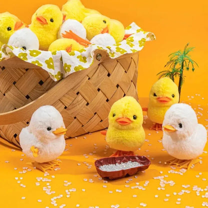 Yellow Jumping Chicken Clockwork Toy Walking Simulation Jungle Line