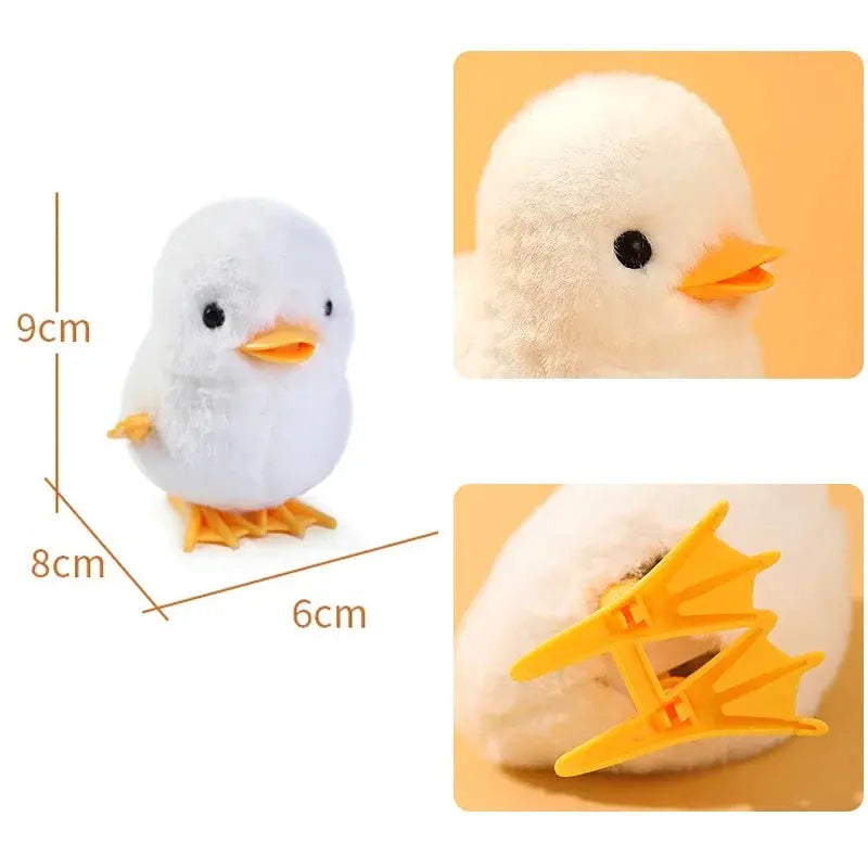 Yellow Jumping Chicken Clockwork Toy Walking Simulation Jungle Line