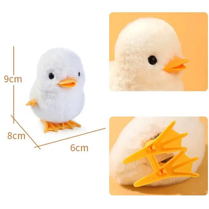 Yellow Jumping Chicken Clockwork Toy Walking Simulation Jungle Line