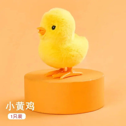 Yellow Jumping Chicken Clockwork Toy Walking Simulation Jungle Line