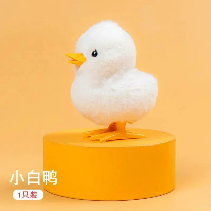 Yellow Jumping Chicken Clockwork Toy Walking Simulation Jungle Line