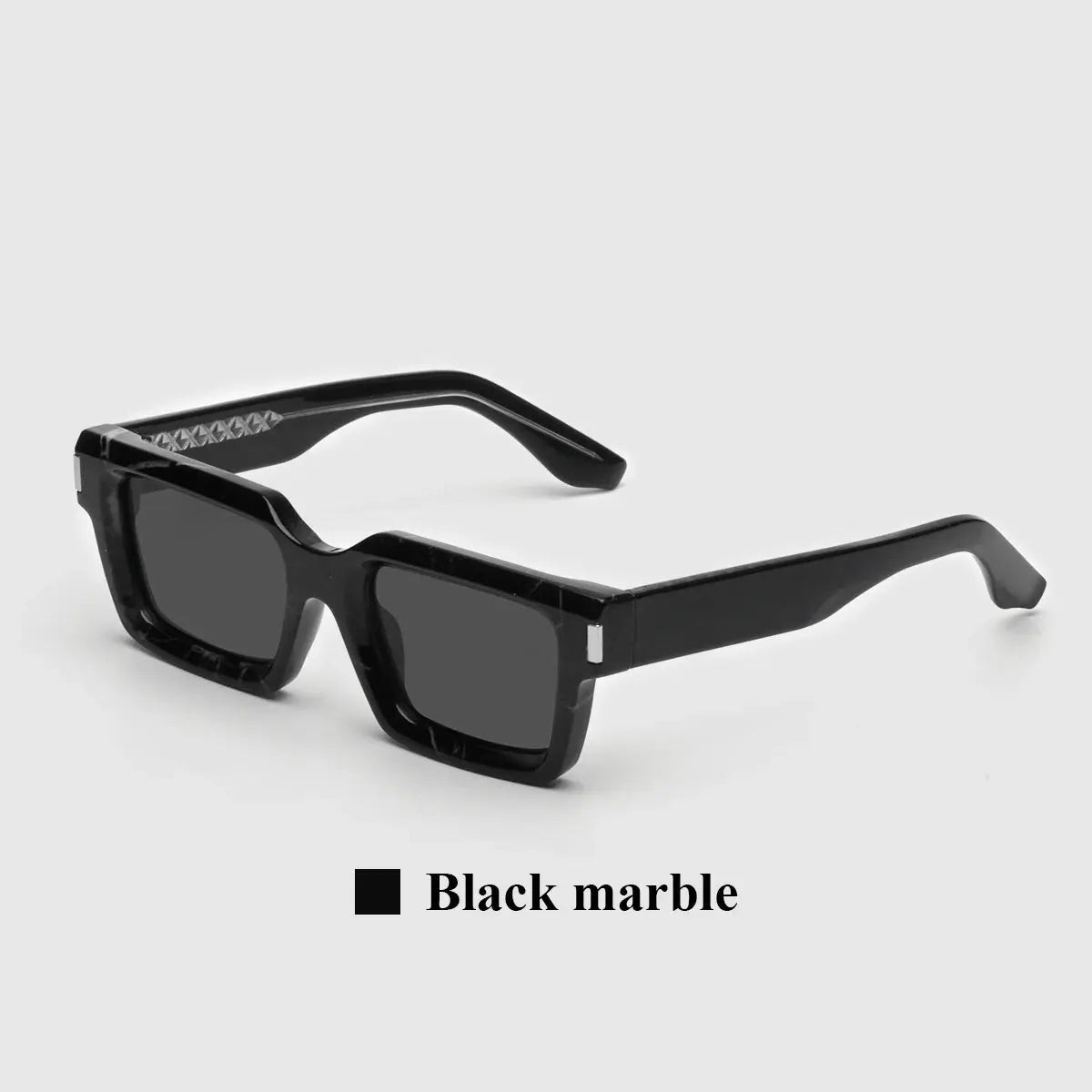 Ruiao 2025 retro black designer sunglasses vintage for women clear luxury square rectangular blue lens man UV400 high quality - Jungle Line