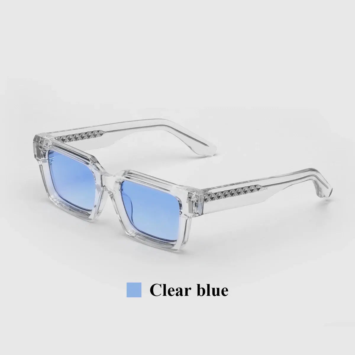 Ruiao 2025 retro black designer sunglasses vintage for women clear luxury square rectangular blue lens man UV400 high quality - Jungle Line