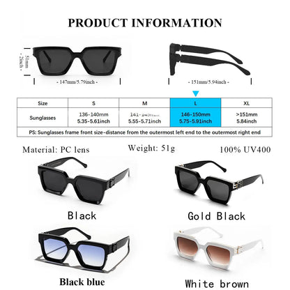 Ruiao Retro Black Millionaire Shades Luxury Sunglasses 2025 For Men Designer Famous Brand Square Sun Glasses Man Women Sunglass - Jungle Line