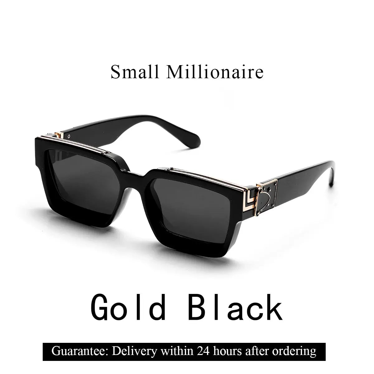 Ruiao Retro Black Millionaire Shades Luxury Sunglasses 2025 For Men Designer Famous Brand Square Sun Glasses Man Women Sunglass - Jungle Line