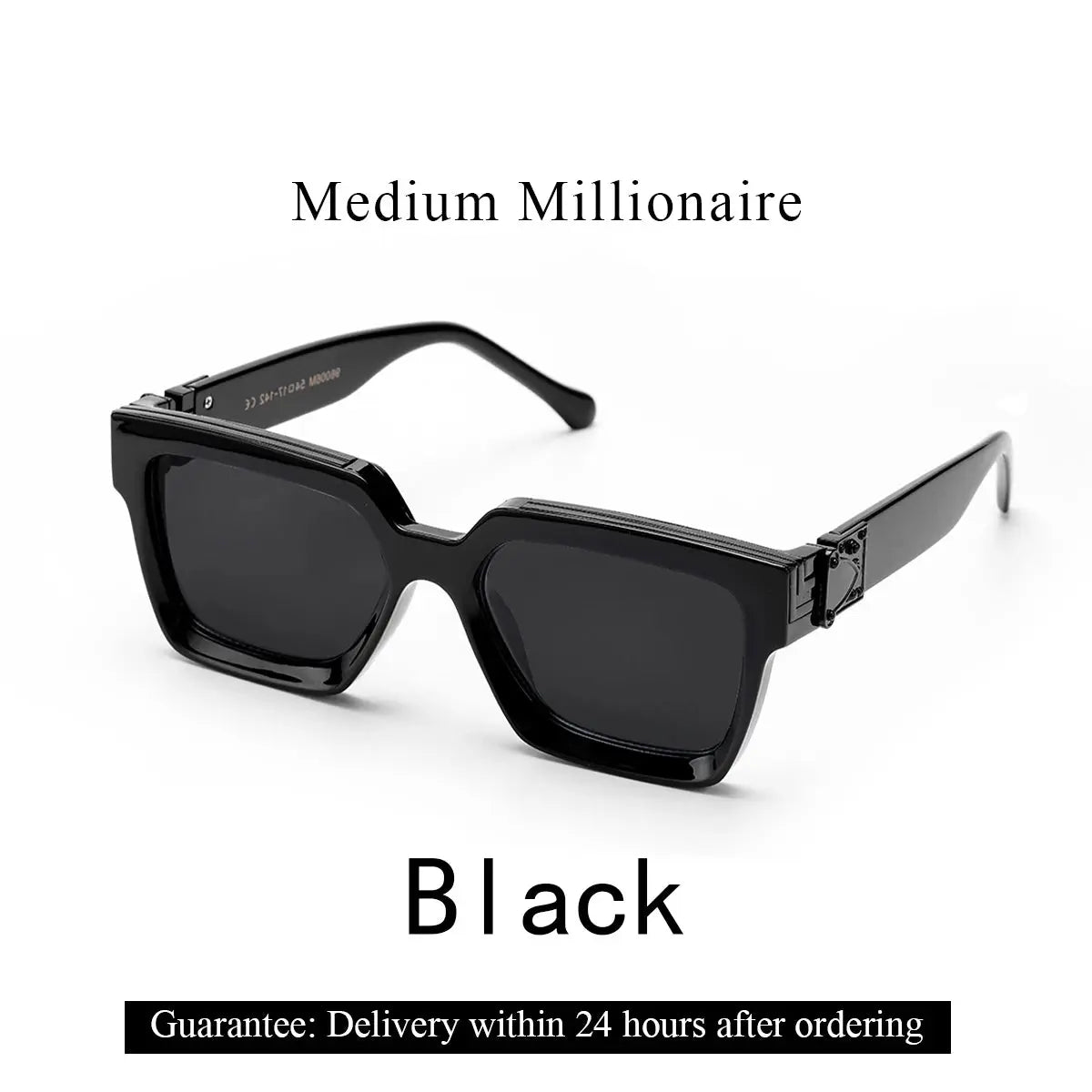 Ruiao Retro Black Millionaire Shades Luxury Sunglasses 2025 For Men Designer Famous Brand Square Sun Glasses Man Women Sunglass - Jungle Line