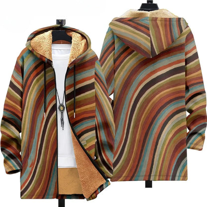 3D Men Cardigans Coats Tiger Loong Printed Plush - Jungle Line