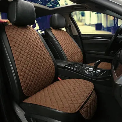 Jungle Line universal linen car seat cover protector for front and rear seats, breathable and durable for vehicle interior protection.