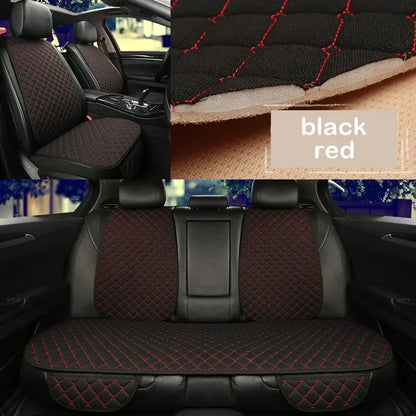Jungle Line universal linen car seat cover protector for front and rear seats, designed to shield and refresh vehicle interior.