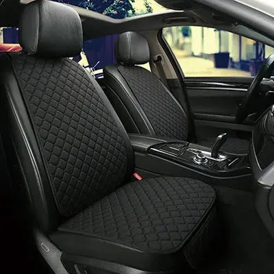 Jungle Line universal linen car seat cover protector for front and rear seats, designed to fit most vehicles.