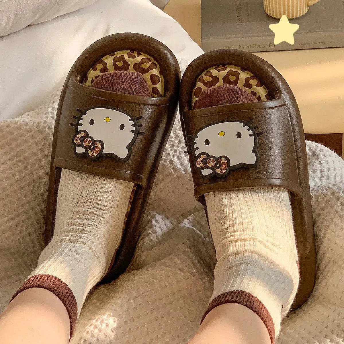 Leopard Women Slippers Summer Cartoon Non-slip Jungle Line