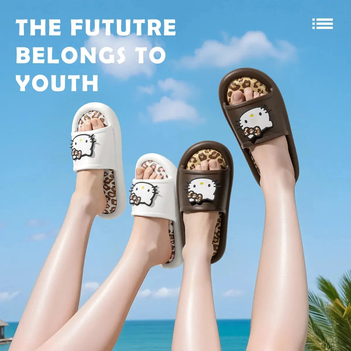 Leopard Women Slippers Summer Cartoon Non-slip Jungle Line