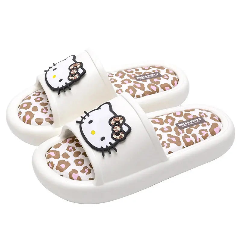 Leopard Women Slippers Summer Cartoon Non-slip Jungle Line