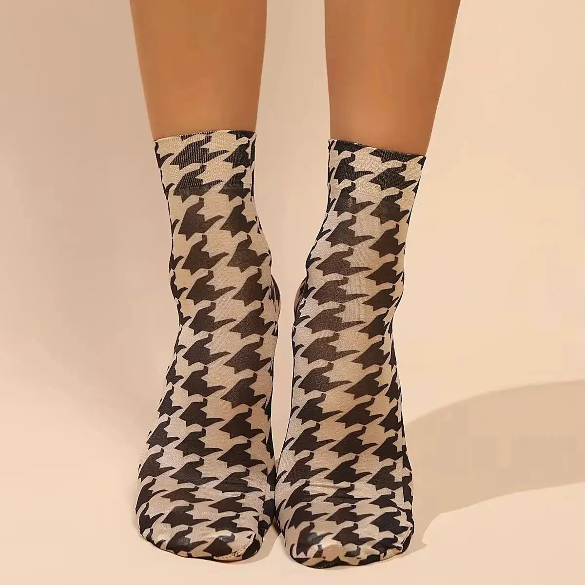 Leopard Large Flower Print Short Socks Single Summer High Elastic Comfortable Breathable Ultra Thin Shoes Short Stockings - Jungle Line