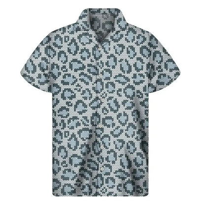 Colorful leopard Hawaiian shirt for men by Jungle Line featuring vibrant 3D print and tropical design.