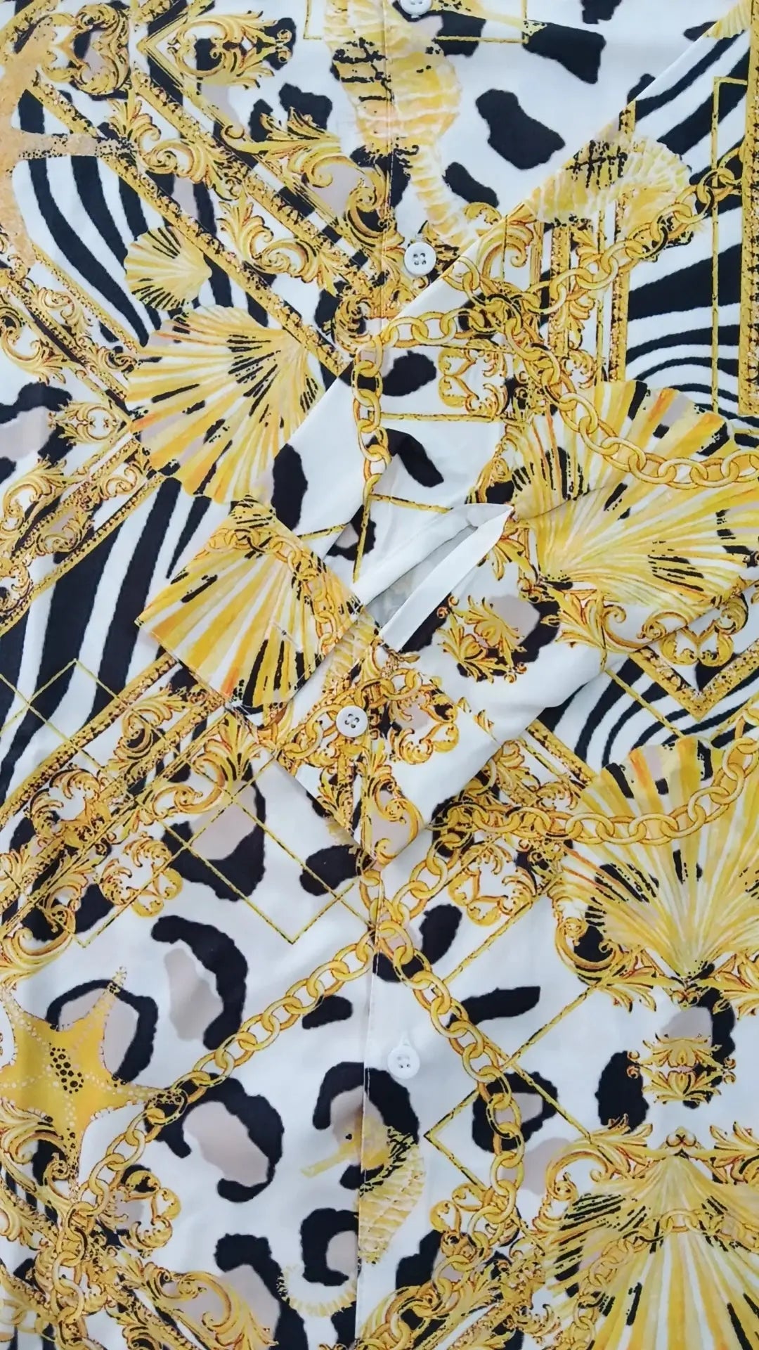 Fashion Tiger Chain Leopard Pattern Feather Digital Print - Jungle Line