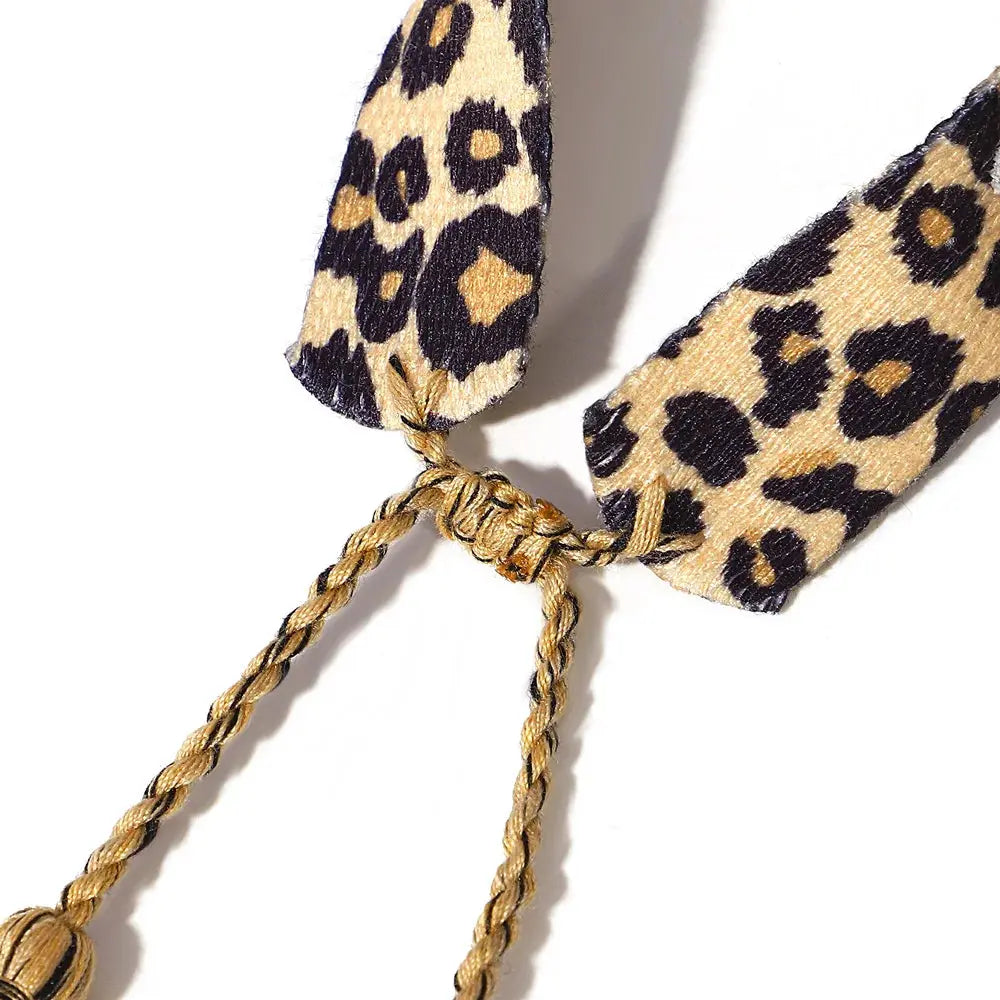 ALLYES Love Heart Leopard Embroidery Hand Woven - Jungle Line